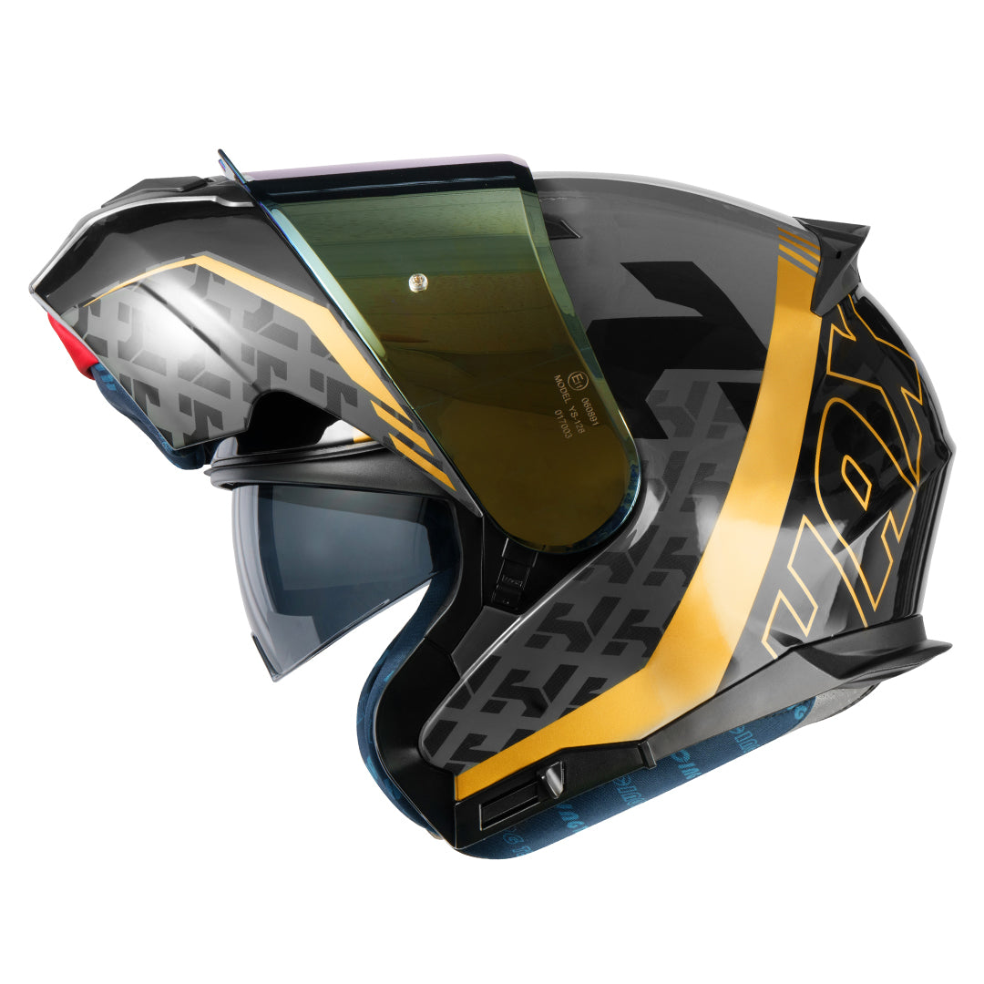 Amatista Wind Gold Motorcycle Helmet