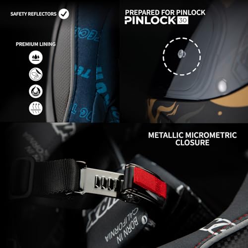 HAX Onix Full Face Motorcycle Helmets with Pinlock Ready DOT Approved