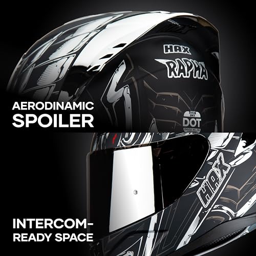 HAX Onix Full Face Motorcycle Helmets for Men