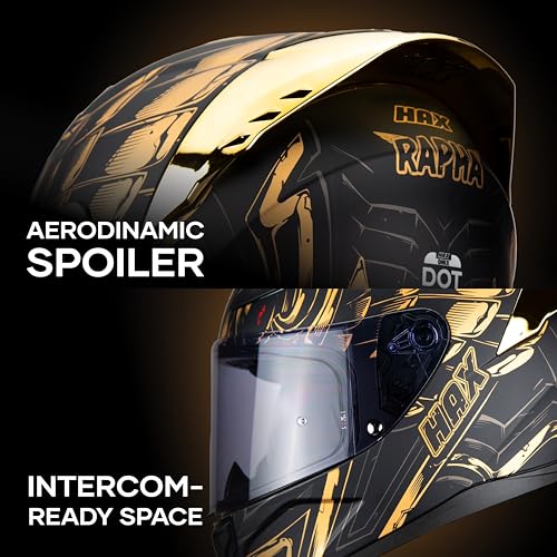 HAX Onix Full Face Motorcycle Helmets for Men