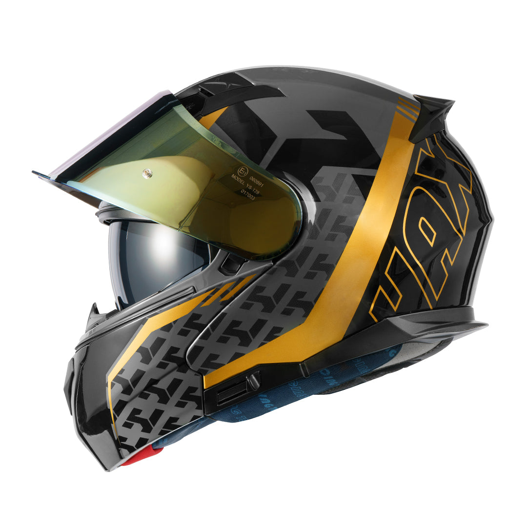 Amatista Wind Gold Motorcycle Helmet