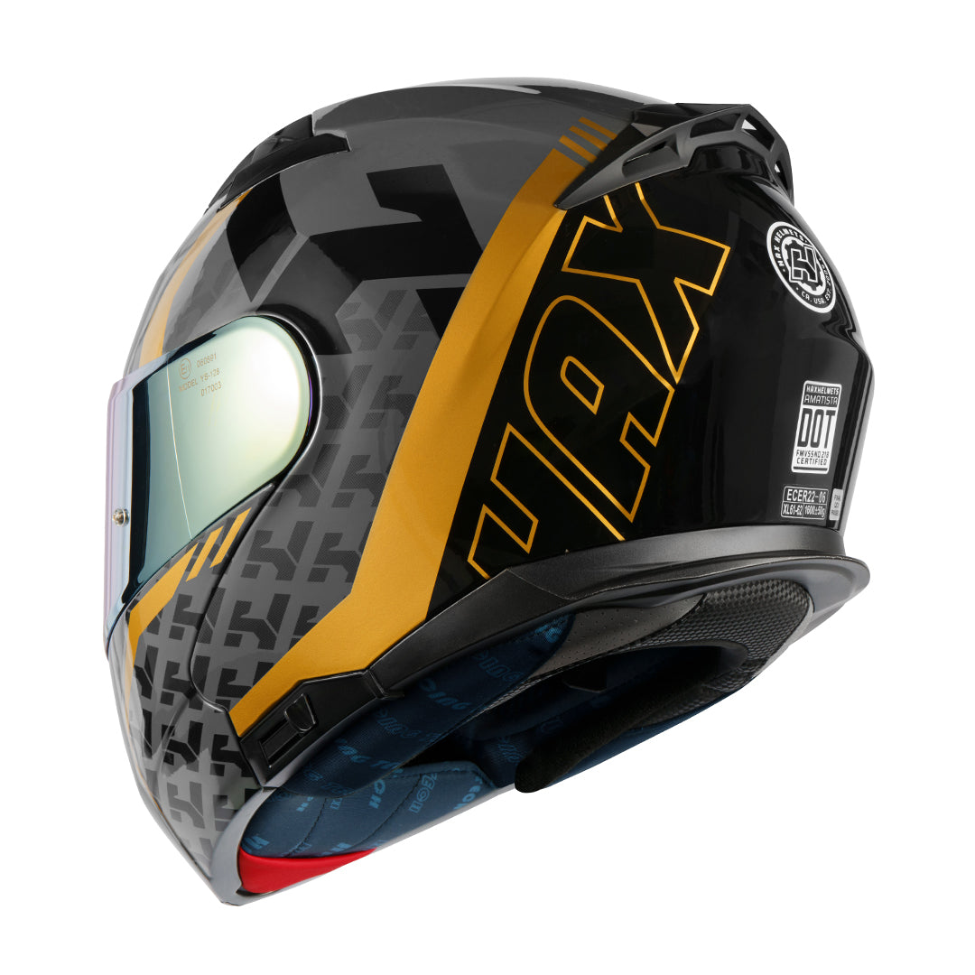 Amatista Wind Gold Motorcycle Helmet