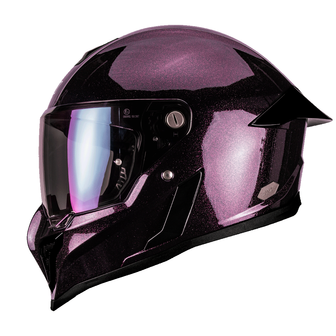 bike helmet tinted visor HAX Black Pearl Full Face Helmet Aurora Wine XL