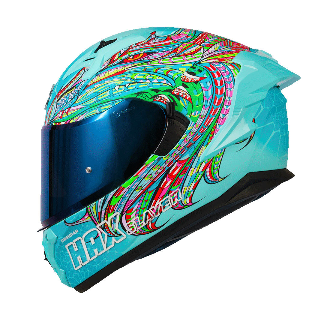 HAX Obsidian PRO Full Face Helmet Slayer Turquoise S HAX Obsidian PRO Full Face Helmet Slayer Turquoise S