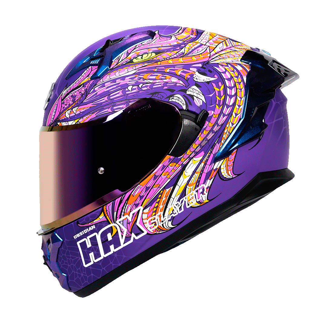 Slayer Purple Pro Motorcycle Helmet XL Slayer Purple Pro Motorcycle Helmet XL