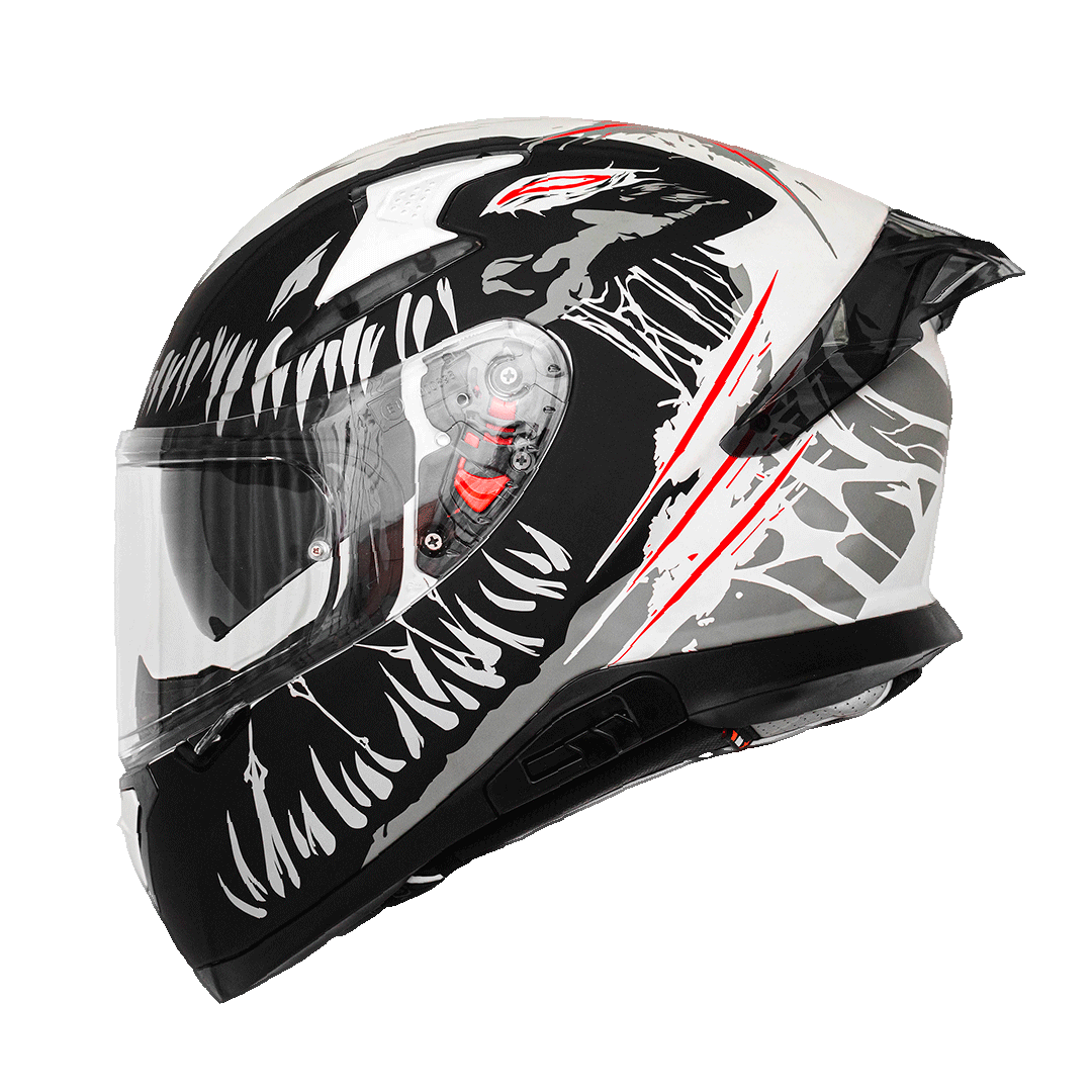 HAX Impulse Motorcycle Helmet Devour Matte Black Small