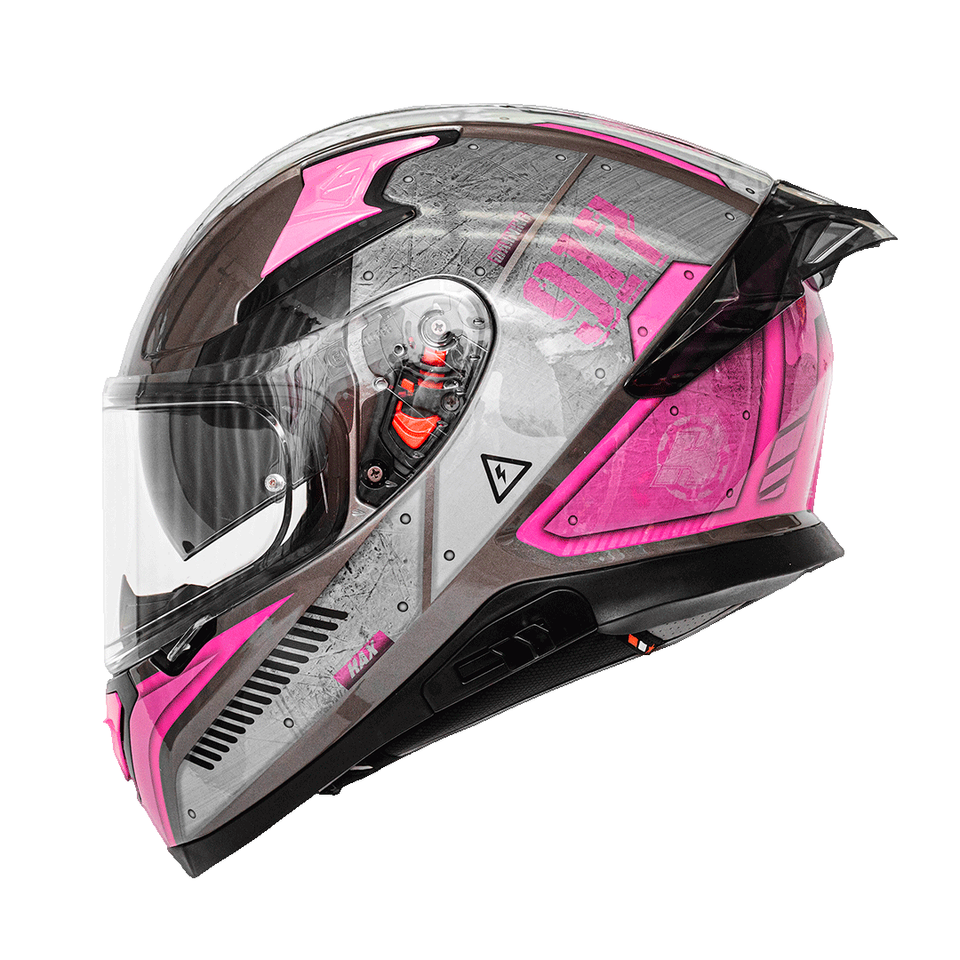 HAX Impulse Motorcycle Helmet Droid Pink XL