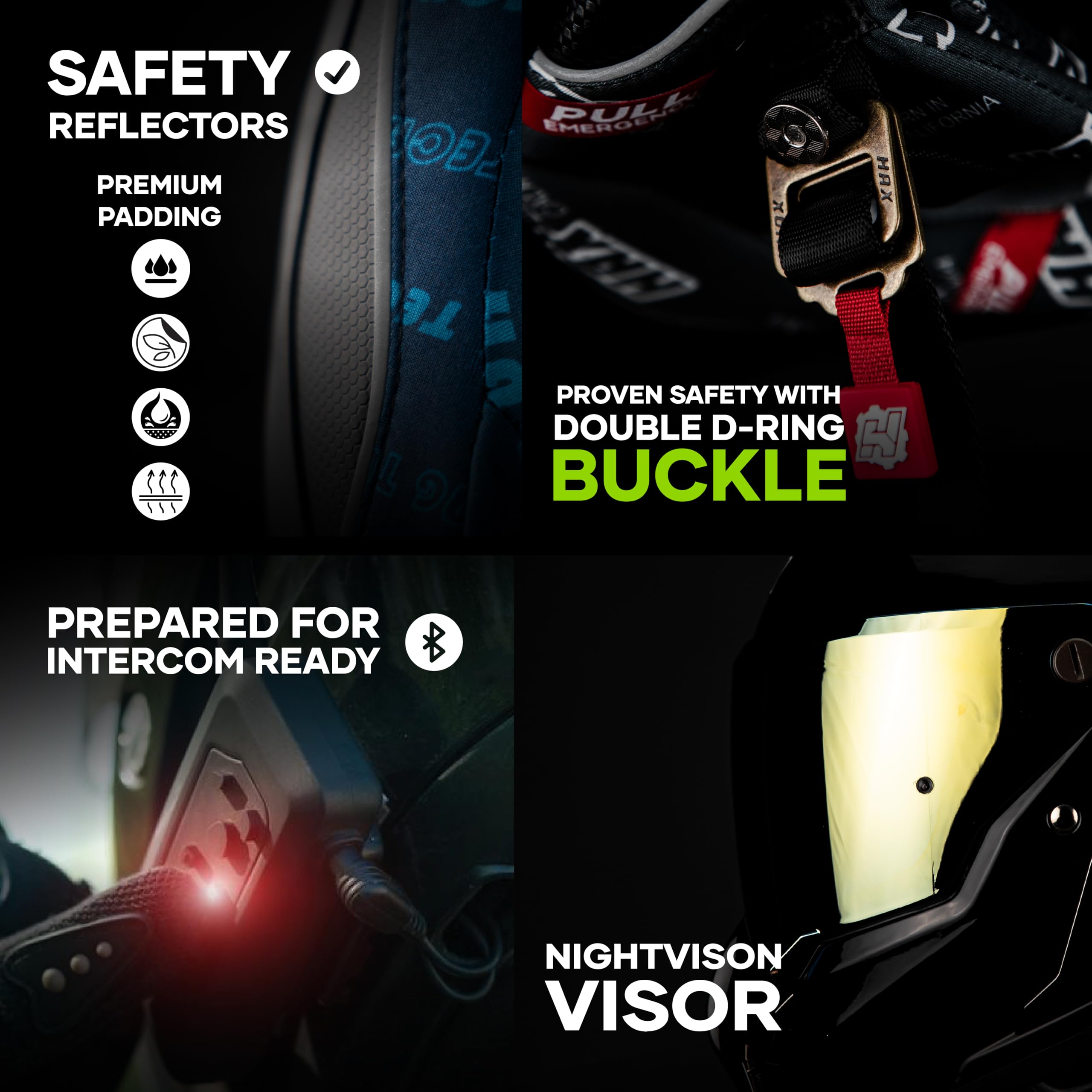 HAX Full Face Adult Motorcycle Helmets