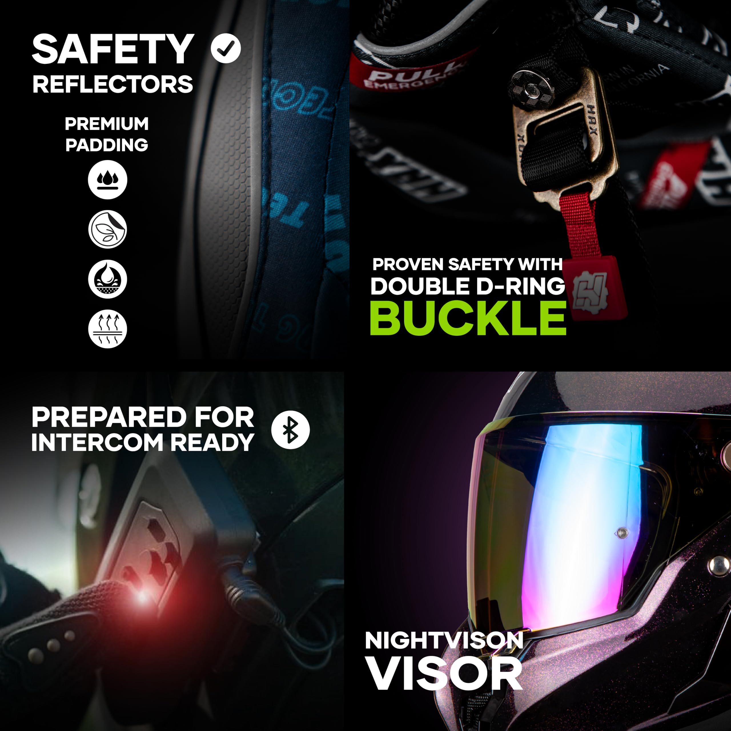 HAX Full Face Adult Motorcycle Helmets