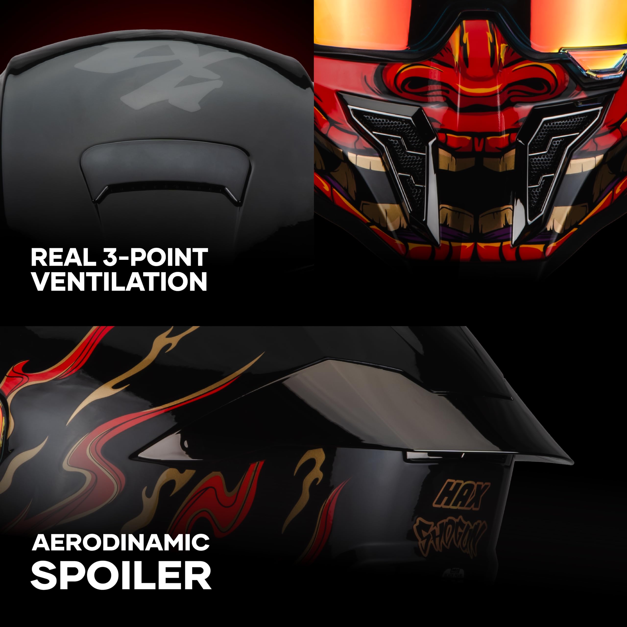 HAX Full Face Adult Motorcycle Helmets