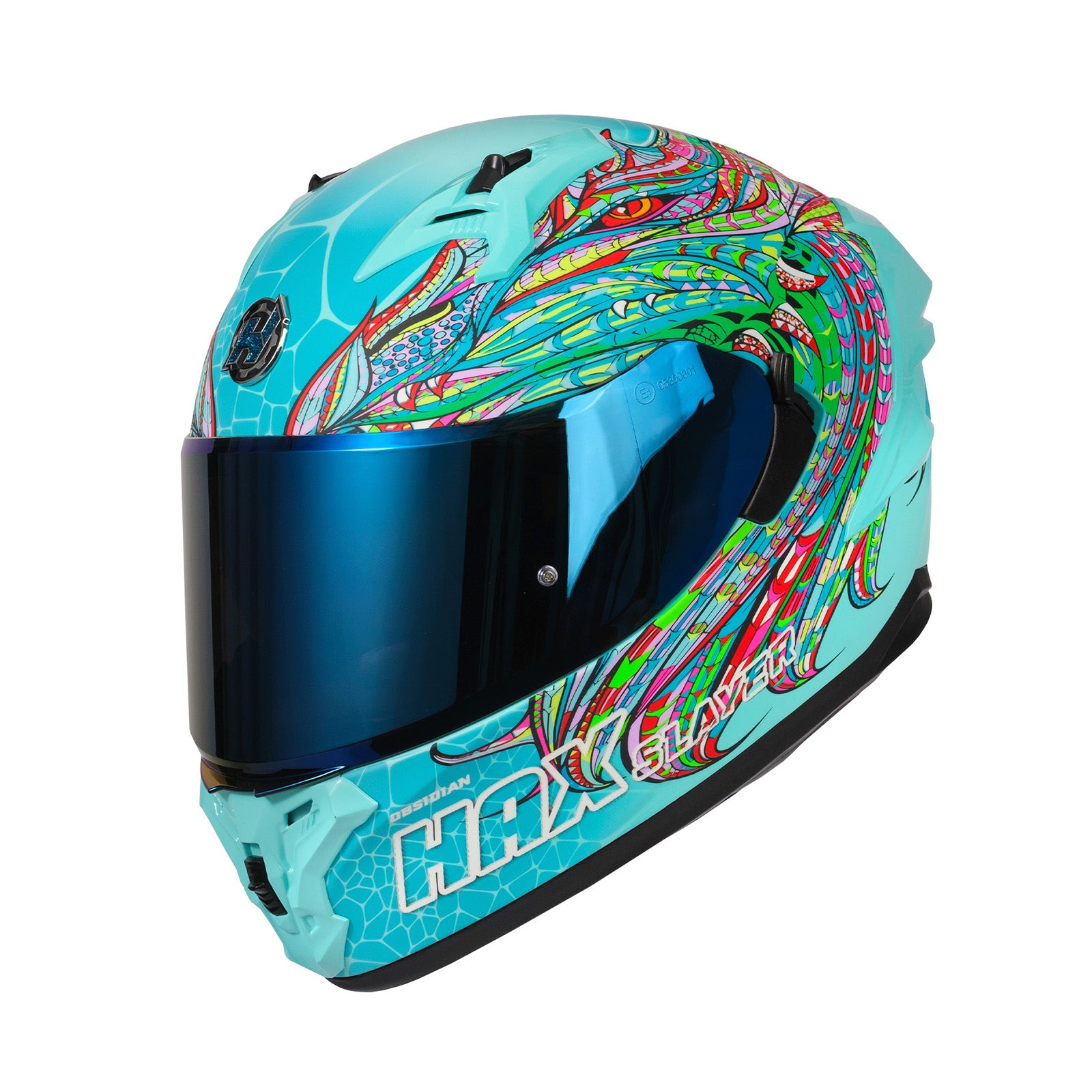Slayer Turquoise Pro Motorcycle Helmet