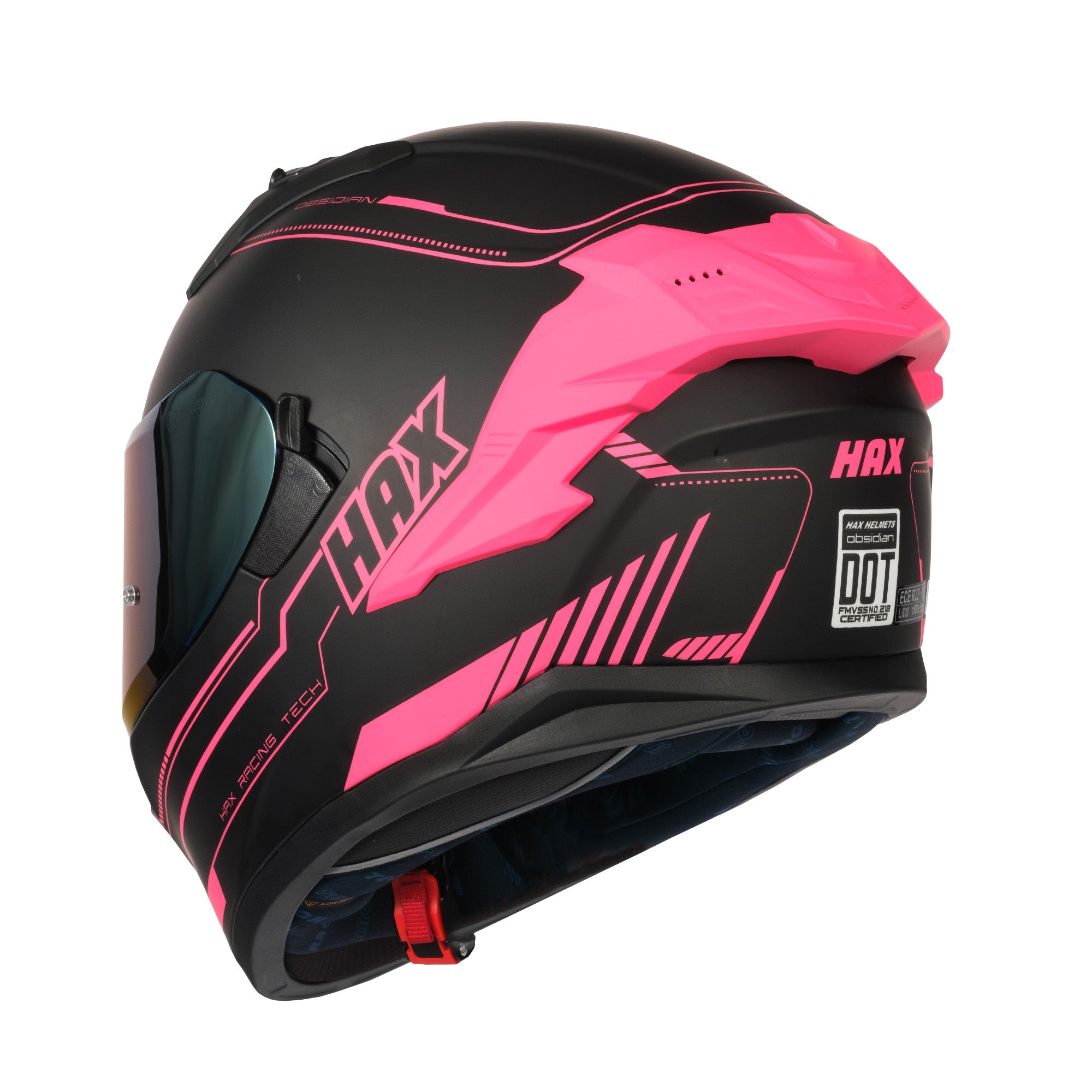 motorcycle helmets with black pink color