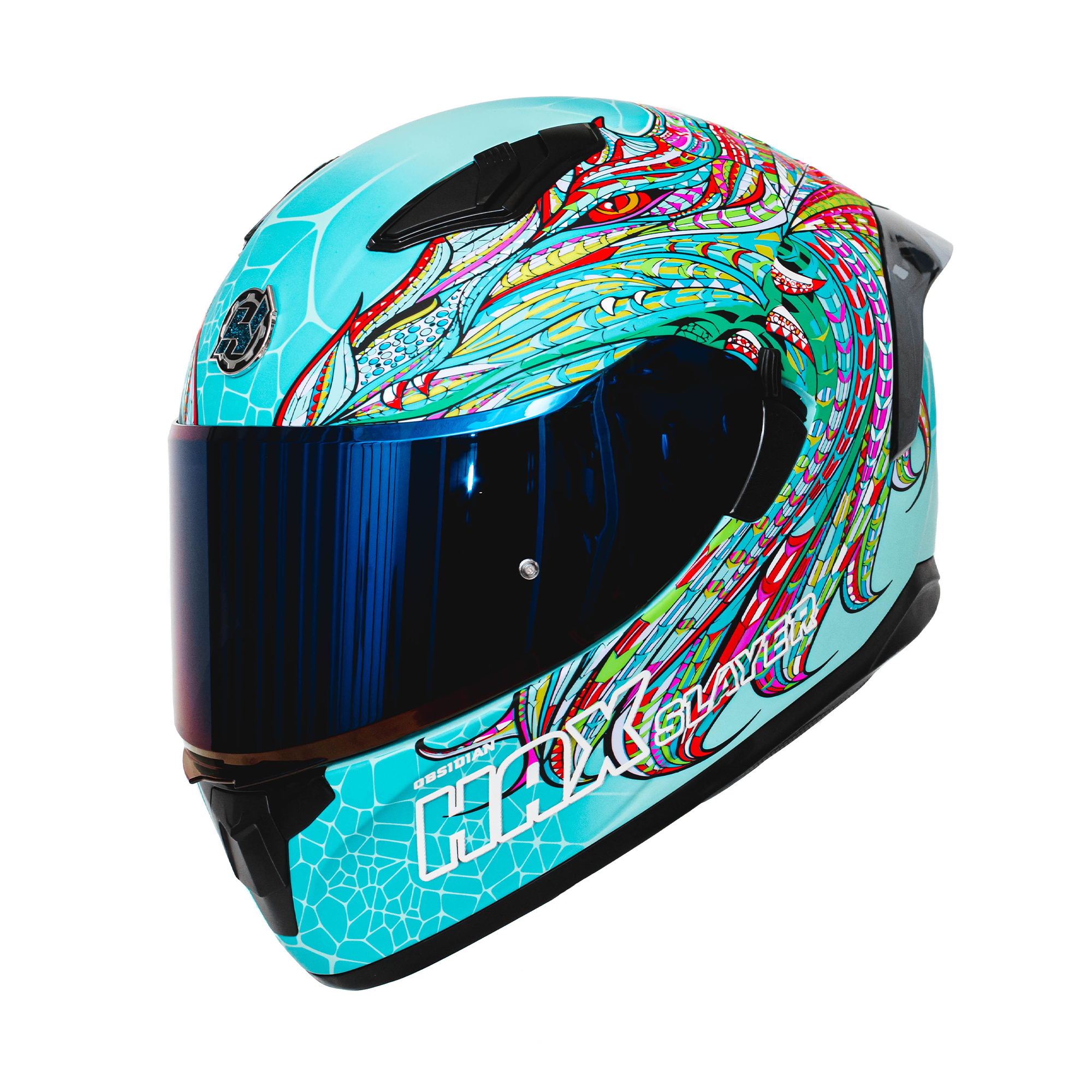 Teal motorcycle sale helmet