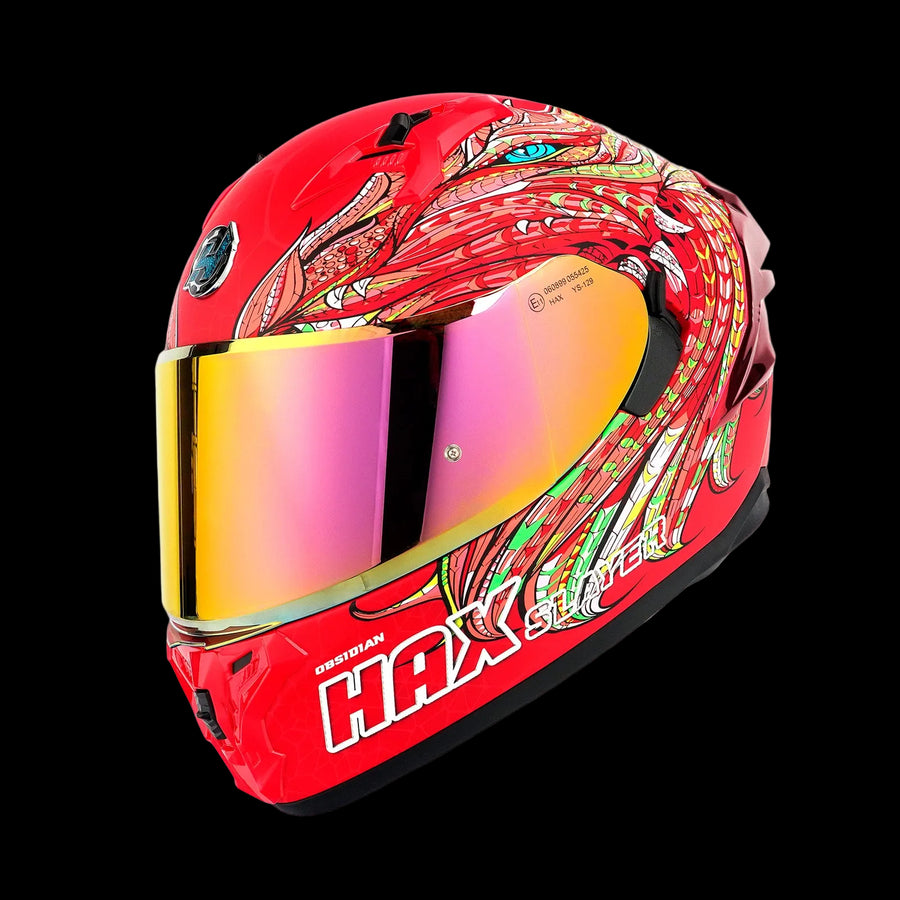 HAX Obsidian PRO Full Face Helmet Slayer Red - alternate
