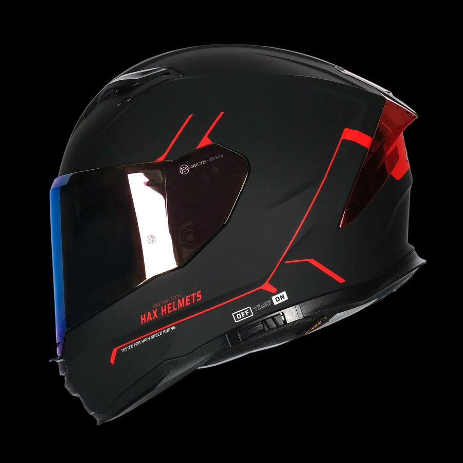 Matte Black Red Motorcycle Helmet