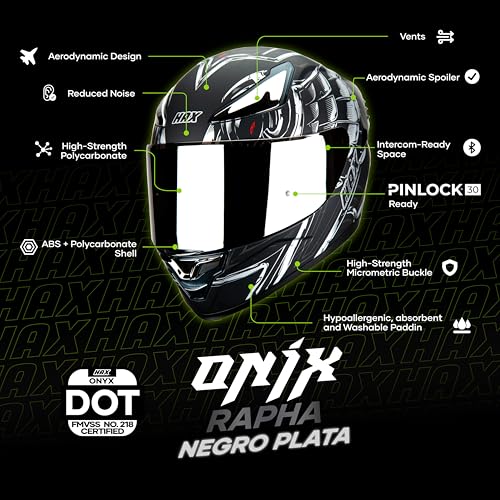 HAX Onix Full Face Motorcycle Helmets for Men