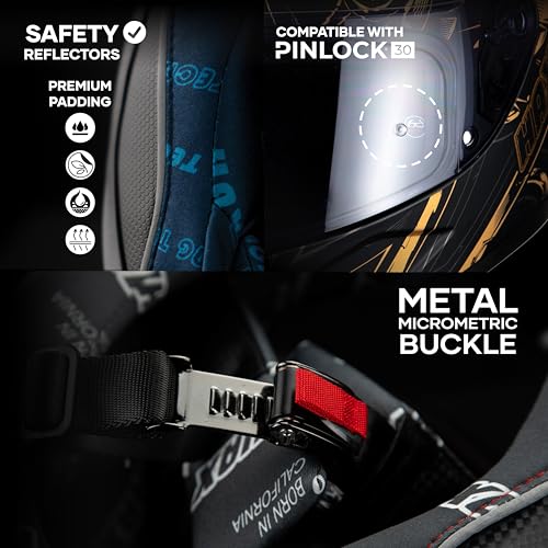 HAX Onix Full Face Motorcycle Helmets for Men