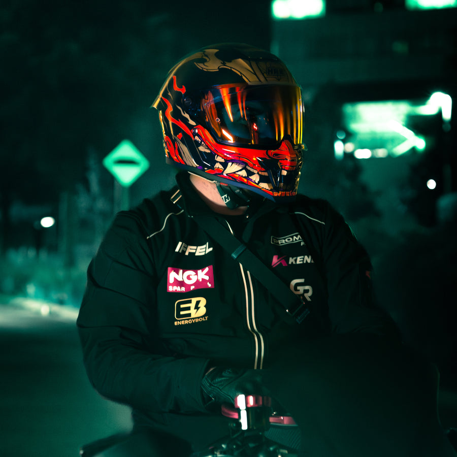 HAX Black Pearl Full Face Motorcycle Helmet  Shogun - alternate