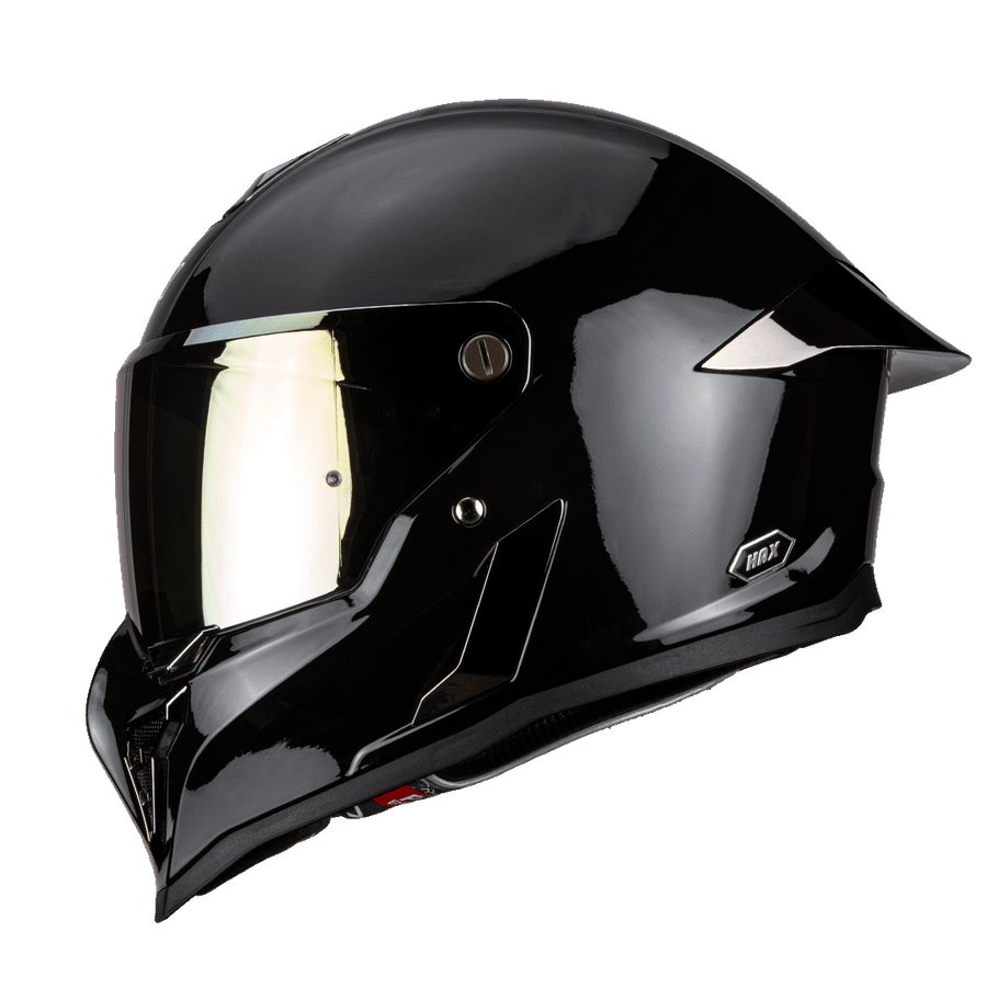 HAX Full Face Motorcycle Helmet Gloss Black