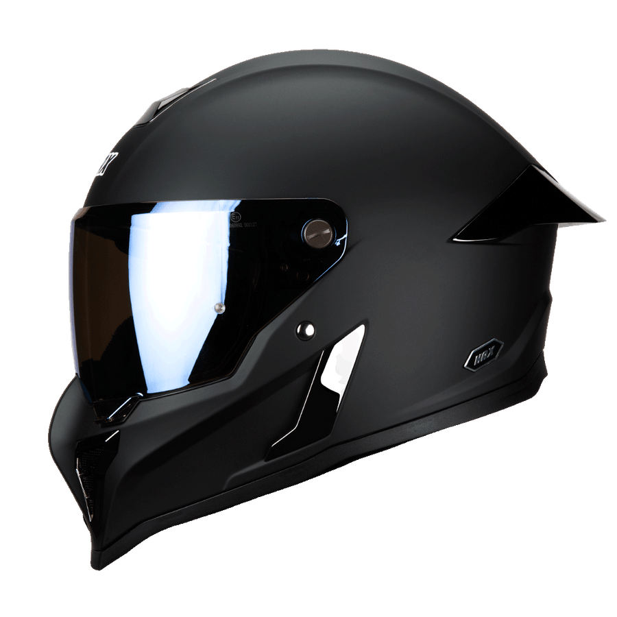 HAX Full Face Motorcycle Helmet Matte Black