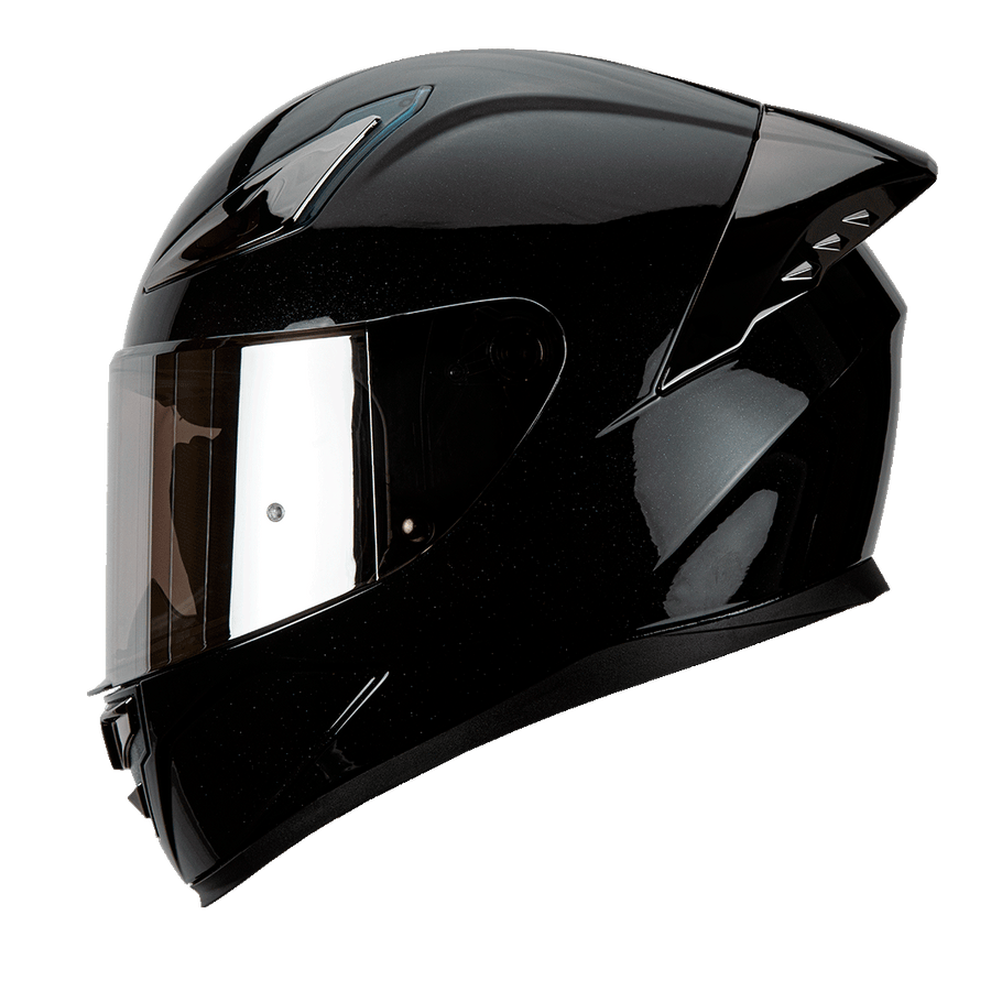 HAX Onix Full Face Motorcycle Helmets Sparkle Black
