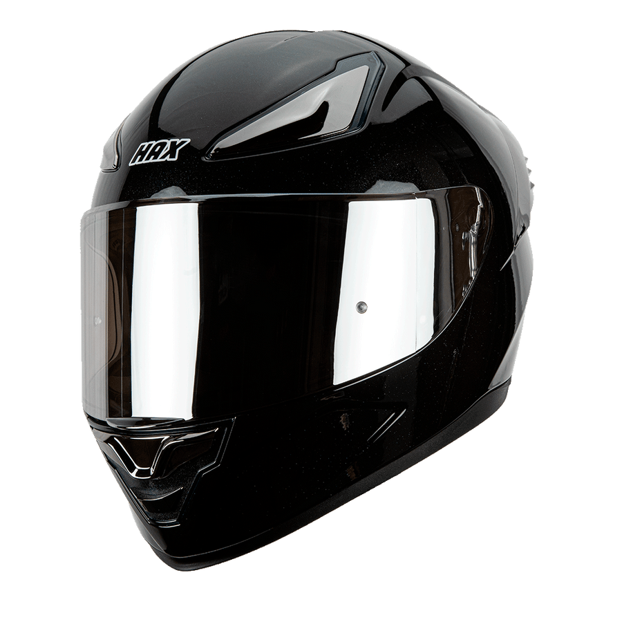 black sparkle motorcycle helmet ONIX | Glossy Finish The Daytona Cruiser in Black Metal Flake is the smallest DOT Presidente Helmet - Sparkle Gloss