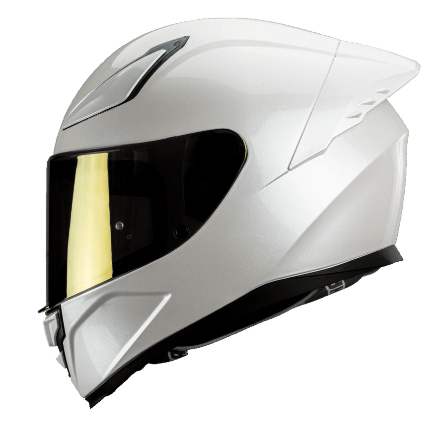 HAX Onix Full Face Motorcycle Helmets Pearl White