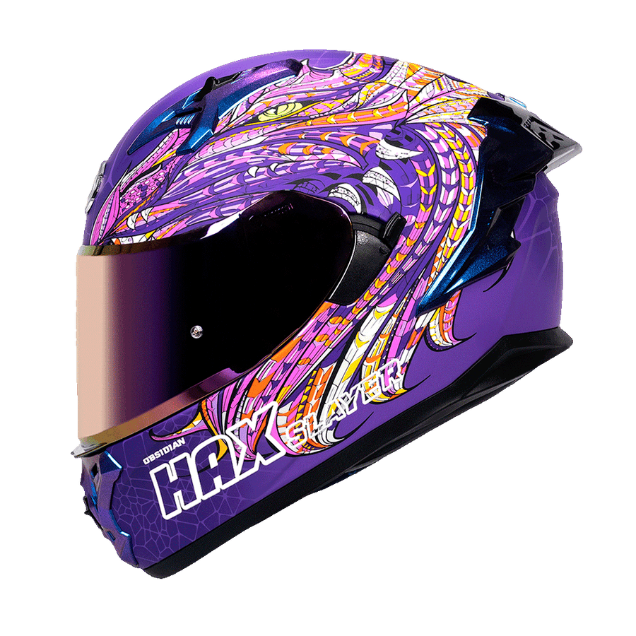 Slayer Purple Pro Motorcycle Helmet