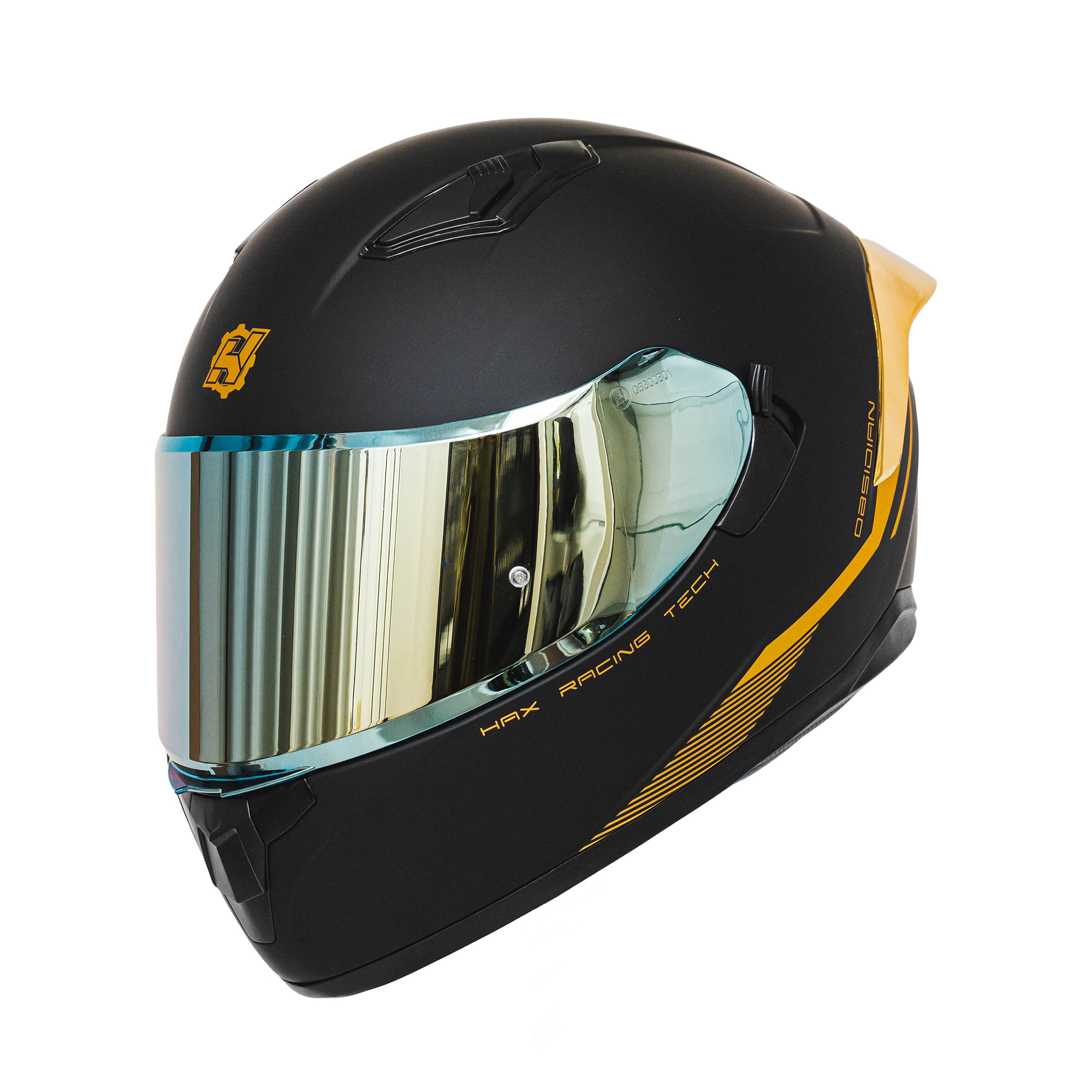 Matte Black Gold Helmet - OB