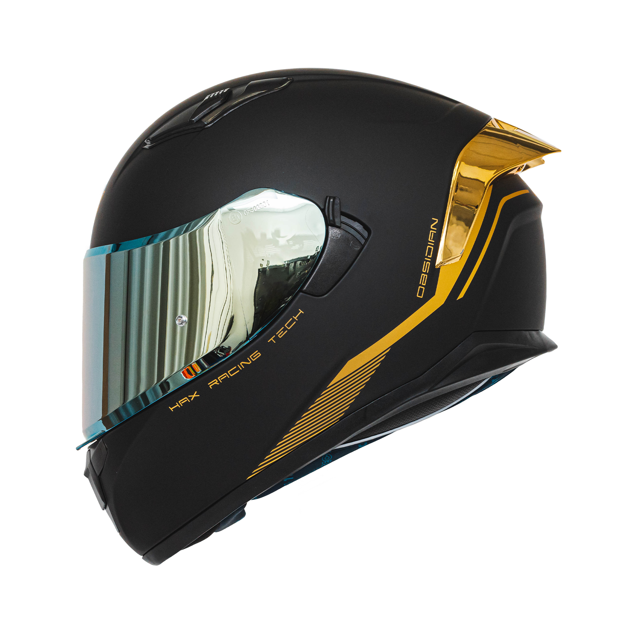 Matte Black Gold Helmet - OB