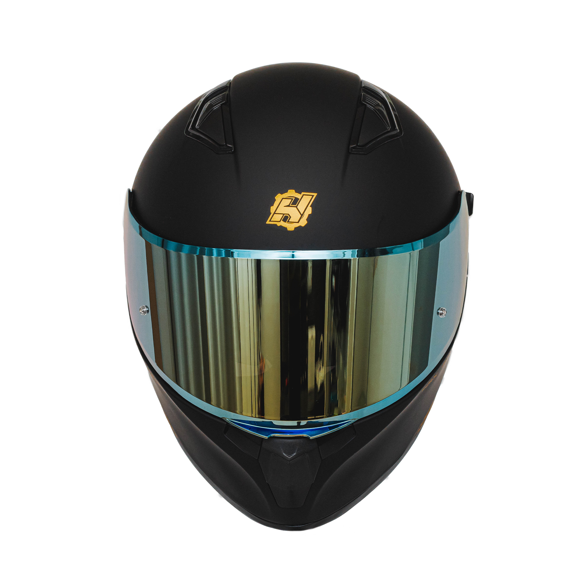 Matte Black Gold Helmet - OB