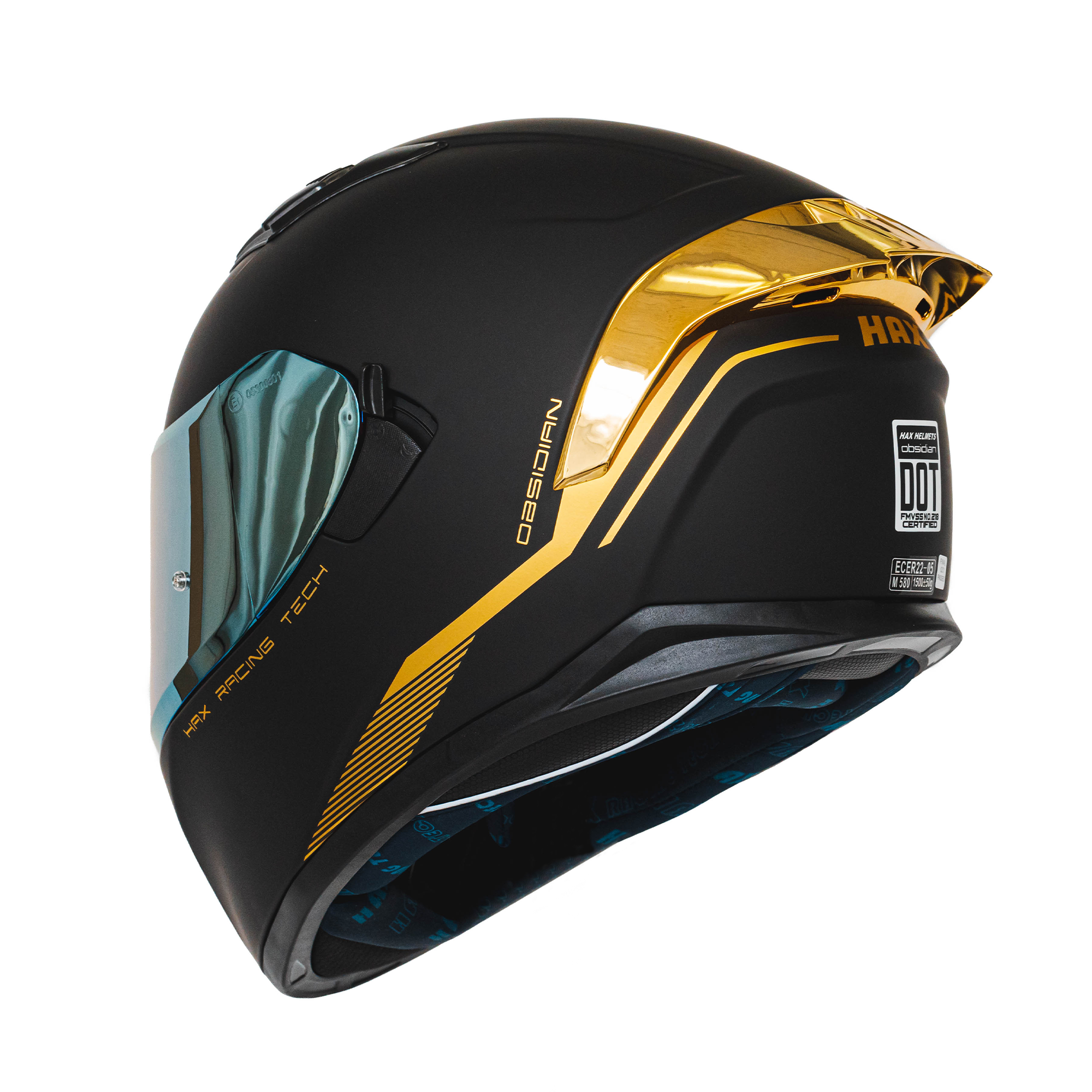 Matte Black Gold Helmet - OB