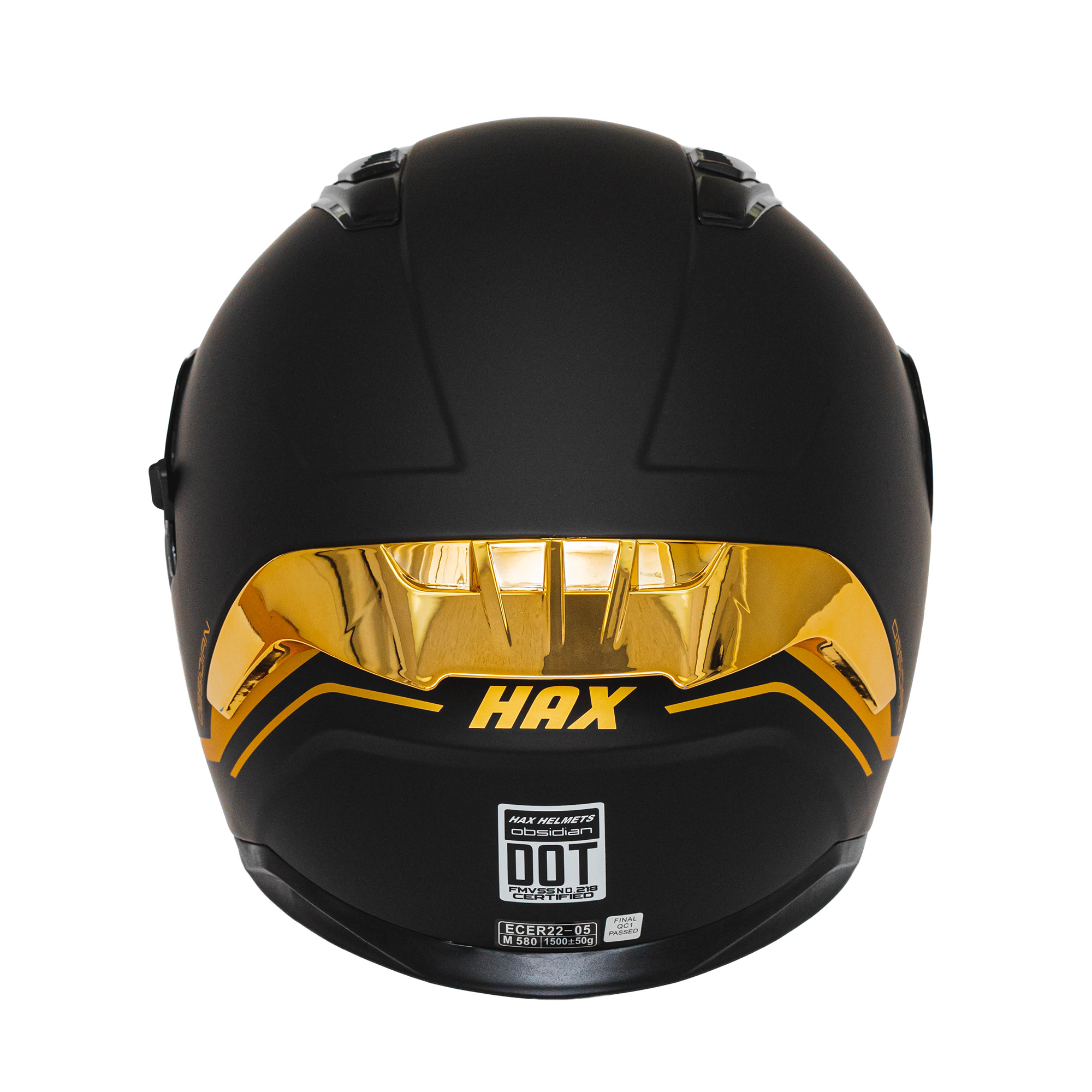 Matte Black Gold Helmet - OB