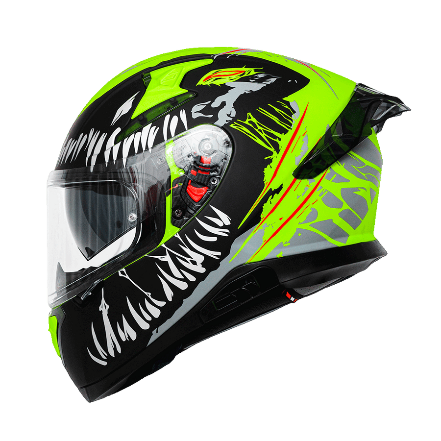 Devour Yellow Motorcycle Helmet