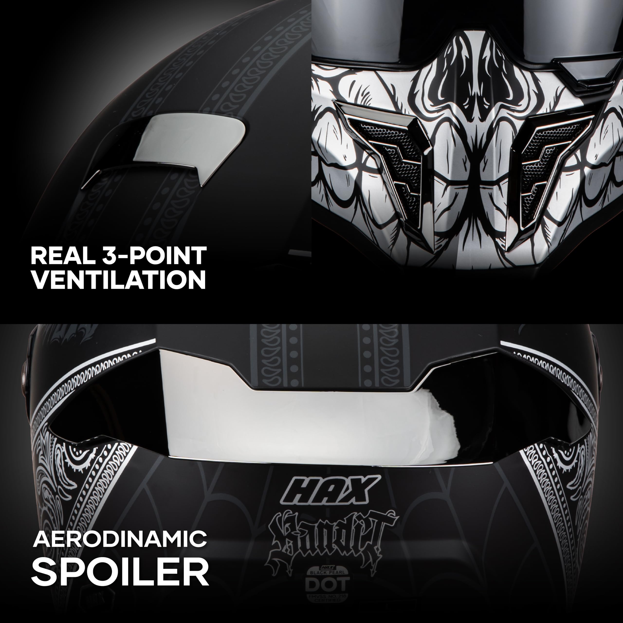 HAX Full Face Adult Motorcycle Helmets