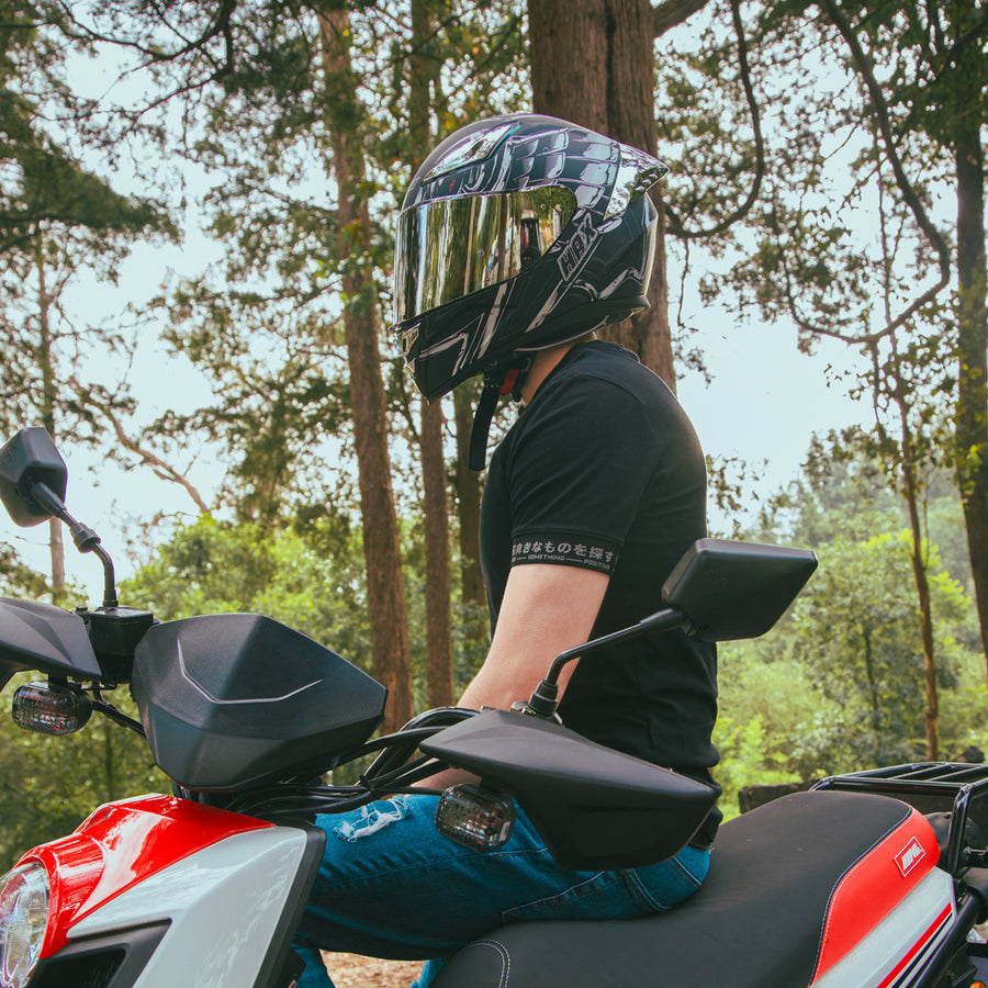 HAX Onix Full Face Motorcycle Helmets Silver Rapha - alternate