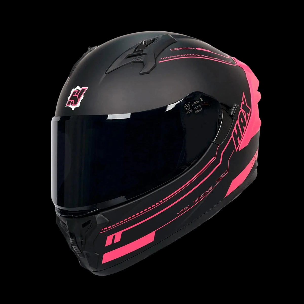 Matte Black Pink Motorcycle Helmet