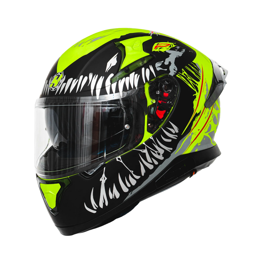 Devour Yellow Motorcycle Helmet - alternate