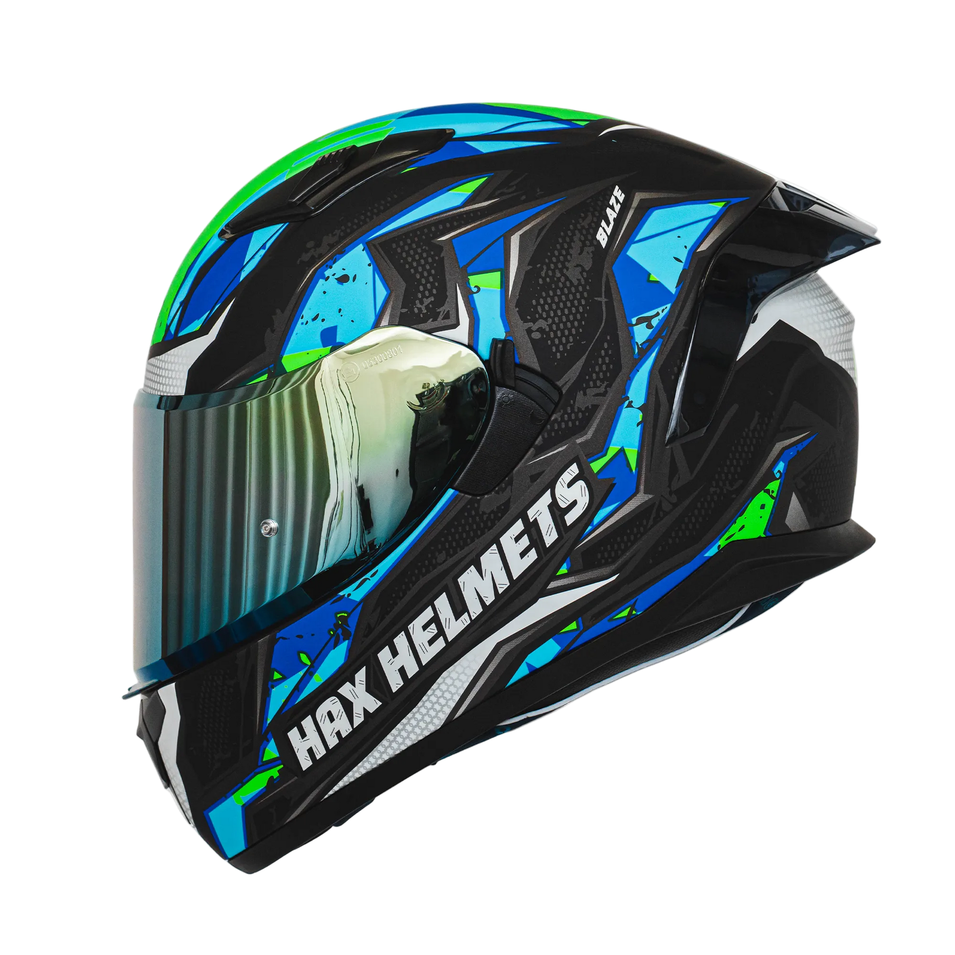 blaze motorcycle helmets HAX Obsidian Motorcycle Helmet Blaze Blue XXL