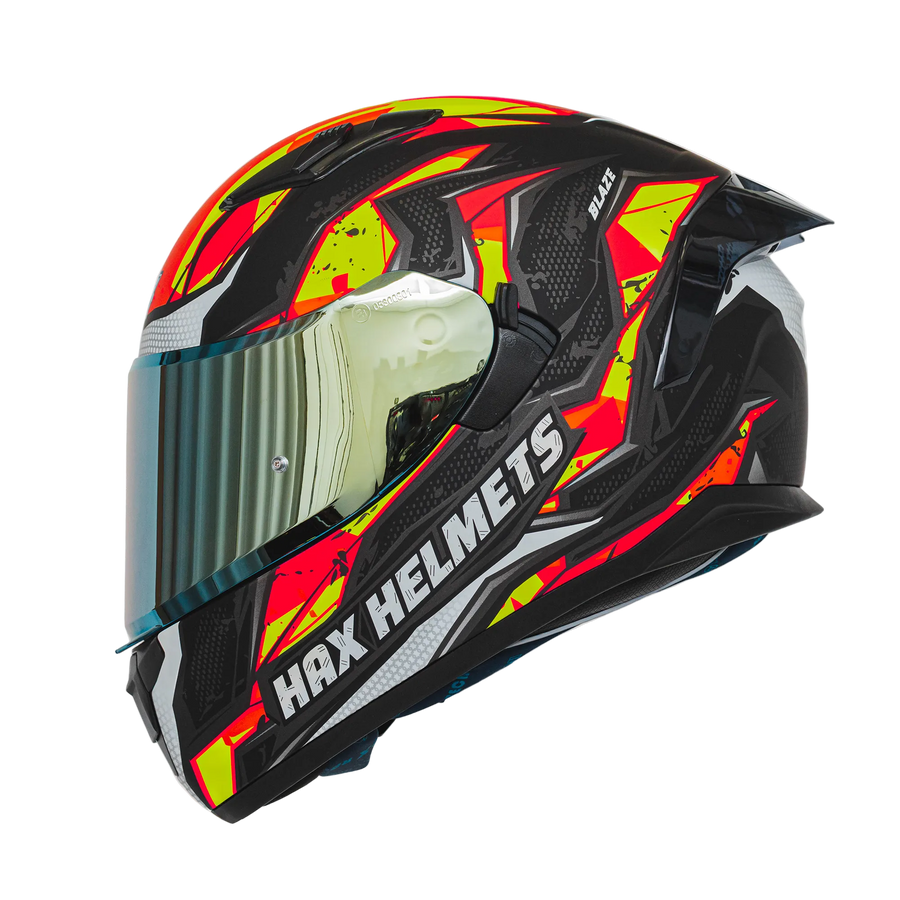 Blaze Orange Motorcycle Helmet