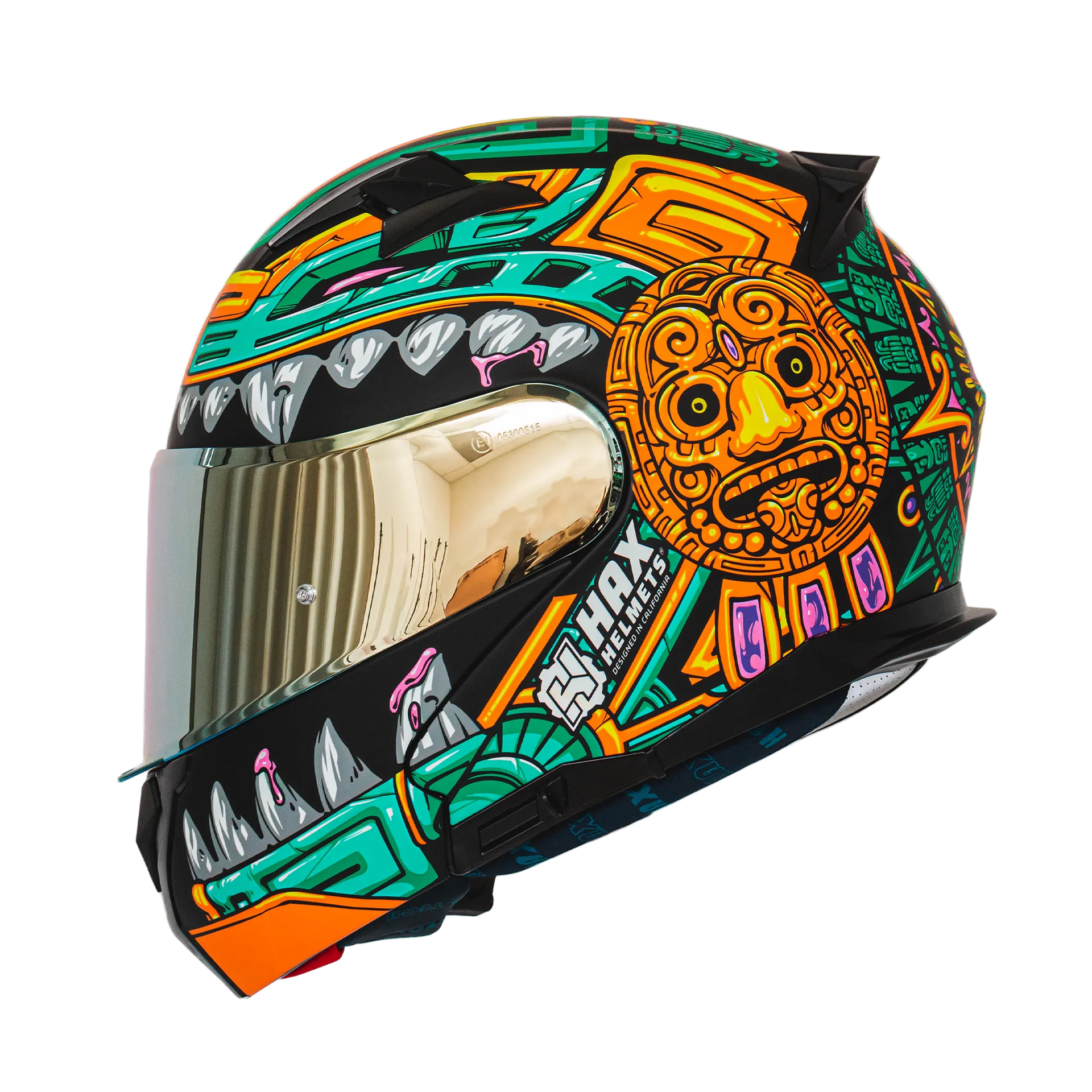 Motorcycle Helmet Jaguar Warrior Aqua Medium